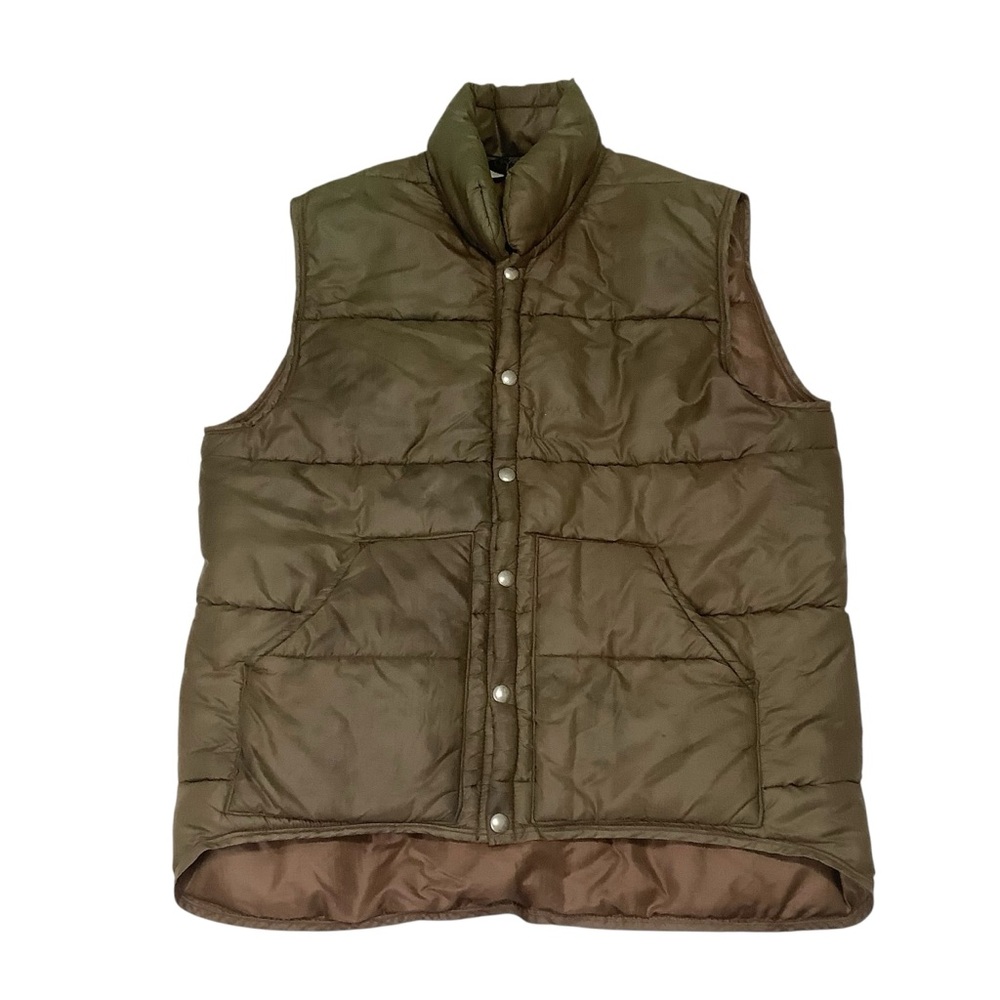 Columbia Vintage Puffer Vest Sz Large Brown